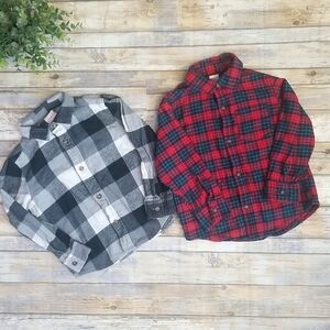 Button Down Plaid Set 4T
